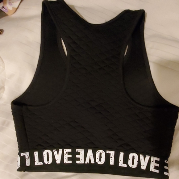 Racerback Crop Top and Midi Bodycon "LOVE" Set - Picture 3 of 5